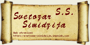 Svetozar Simidžija vizit kartica